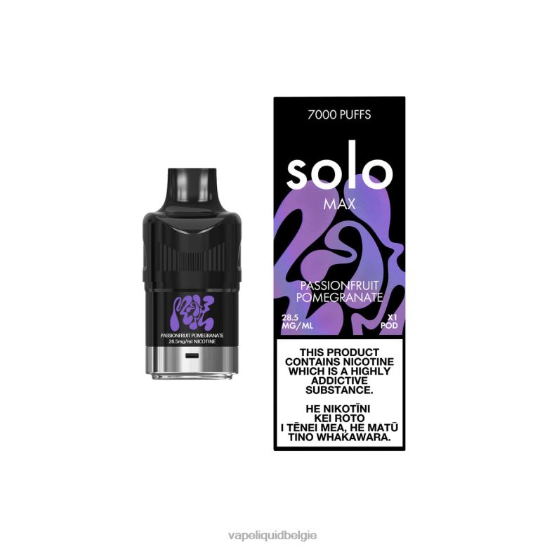 Vape Liquid passievrucht granaatappel - Solo MAX peul 8LV8689