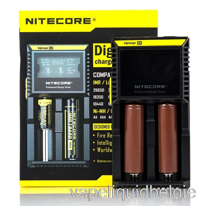 Vape Vloeibare Nitecore D2 Batterijlader (2-bay)