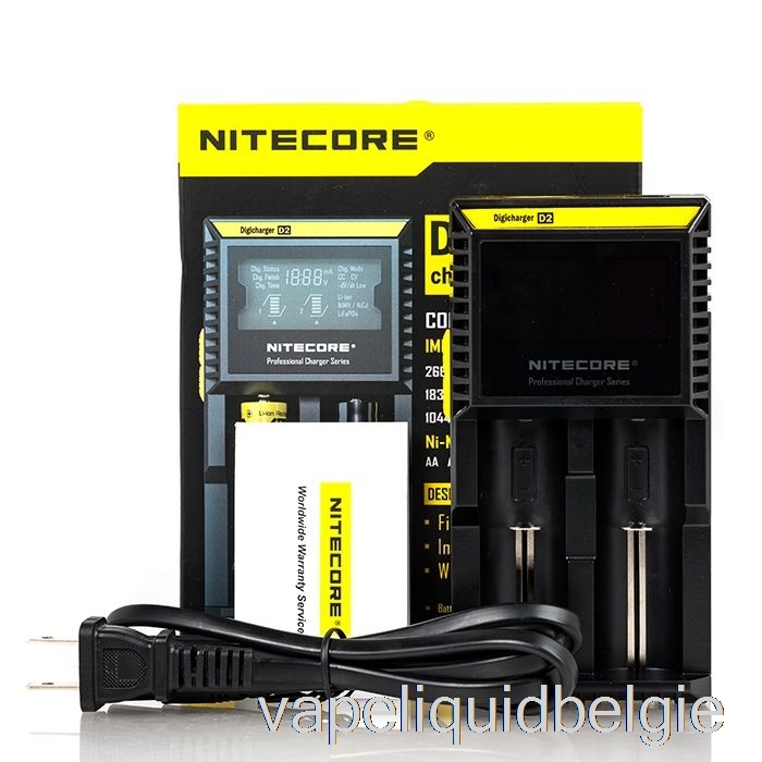 Vape Vloeibare Nitecore D2 Batterijlader (2-bay)