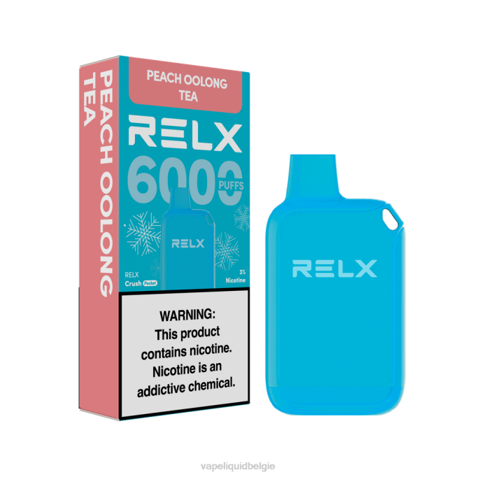 RELX Crush Pocket 6000 ijskoud | 488L10 Vape België perzik oolong thee