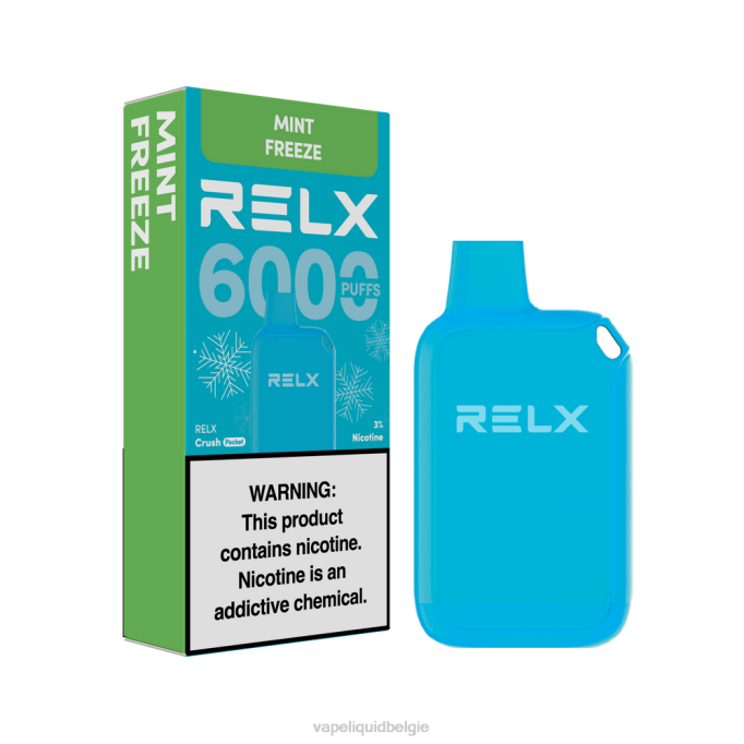 RELX Crush Pocket 6000 ijskoud | 488L12 E-Liquid Kopen België munt bevriezen