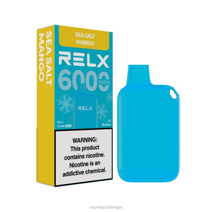 RELX Crush Pocket 6000 ijskoud | 488L13 Vape België zeezout-mango