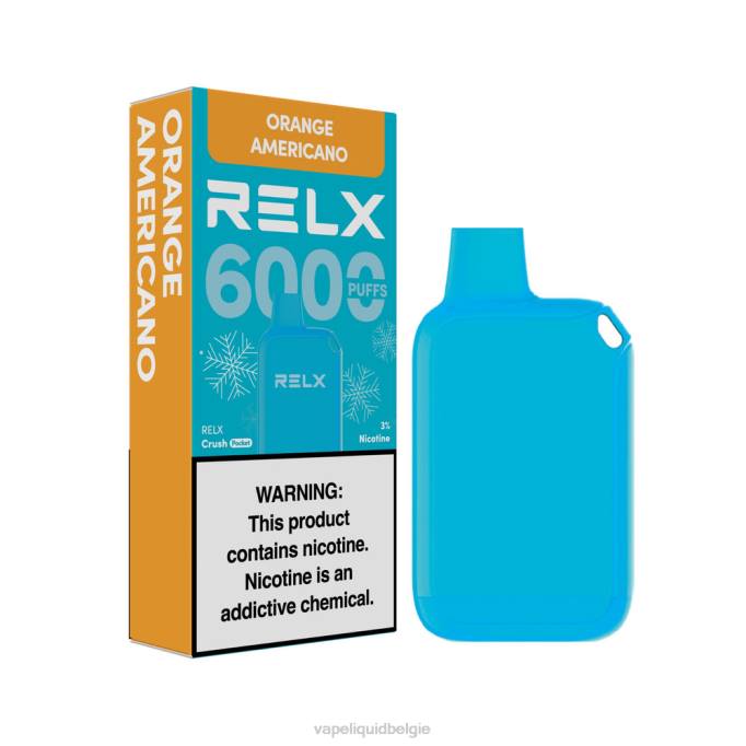 RELX Crush Pocket 6000 ijskoud | 488L15 E-Liquid Kopen België oranje amerikaanse