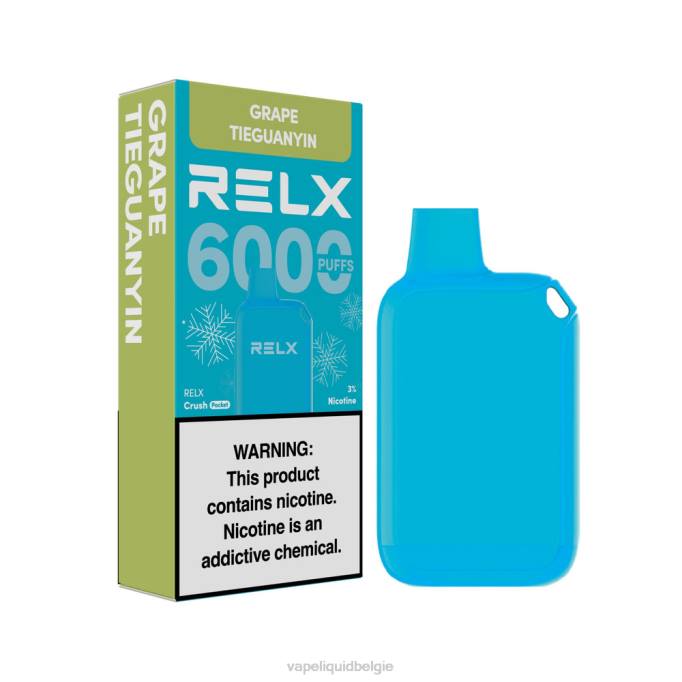 RELX Crush Pocket 6000 ijskoud | 488L18 E-Liquid Kopen België druif tieguanyin