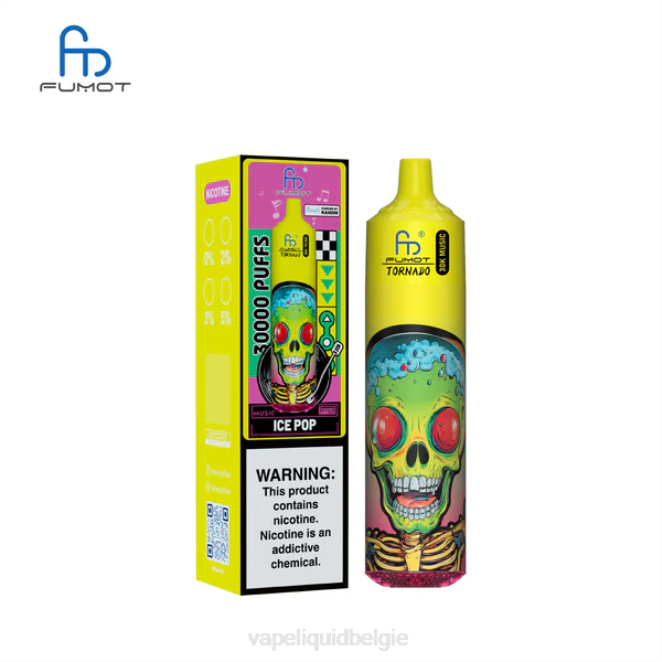 E-Liquid Kopen België TH4T15 ijs pop Fumot Tornado 30k muziek