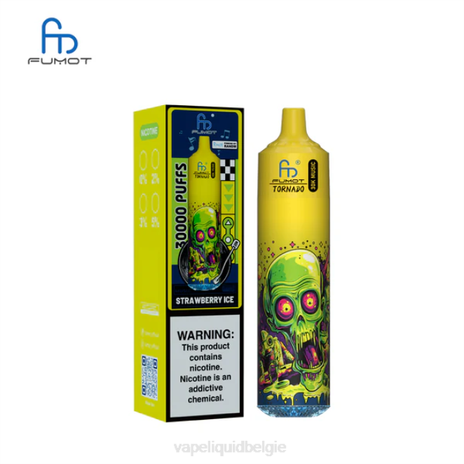 Vape België TH4T26 aardbeien ijs Fumot Tornado 30k muziek