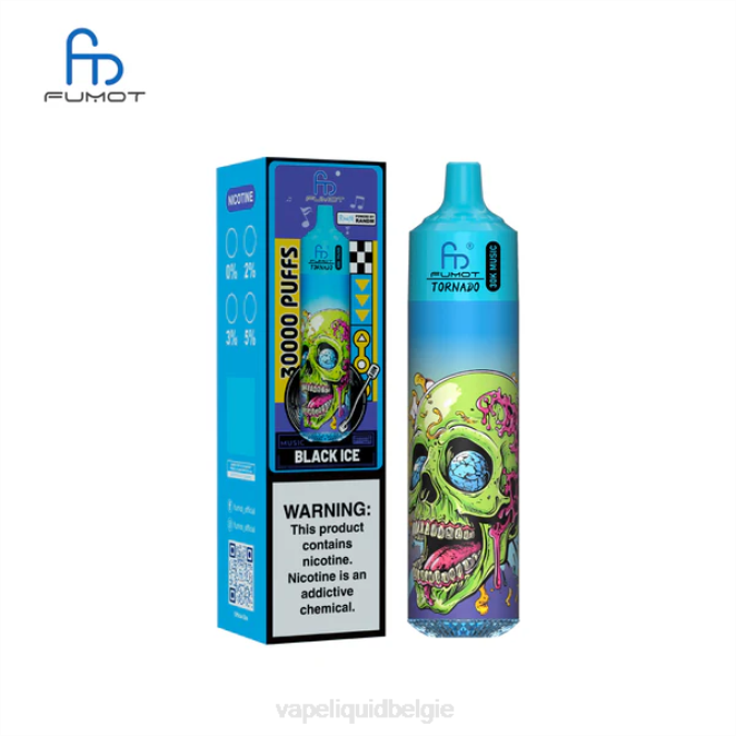 Vape Liquid TH4T2 zwart ijs Fumot Tornado 30k muziek