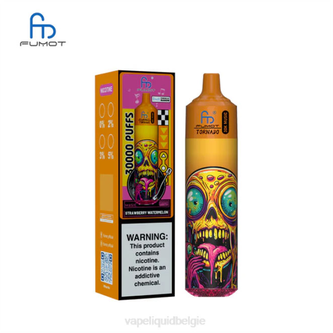 Vape Smaken TH4T28 aardbei watermeloen Fumot Tornado 30k muziek