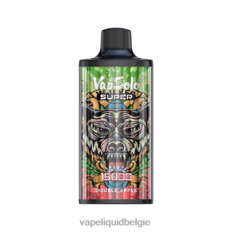 Vapsolo SUPER wegwerp damp dubbele appel DZ240129 Wegwerp Vape België