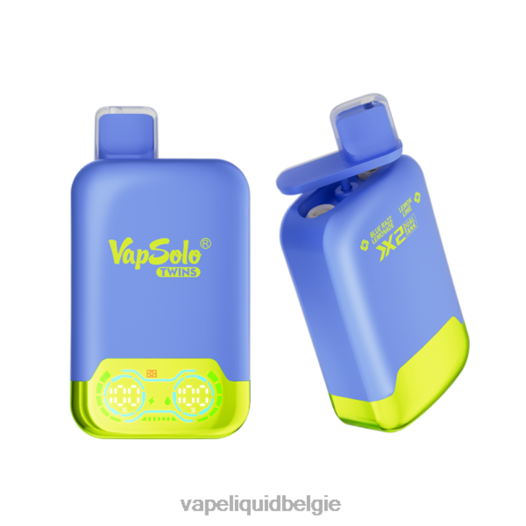 Vapsolo TWINS wegwerp damp blauwe razz limonade en citroenlimoen DZ240138 Vape Smaken