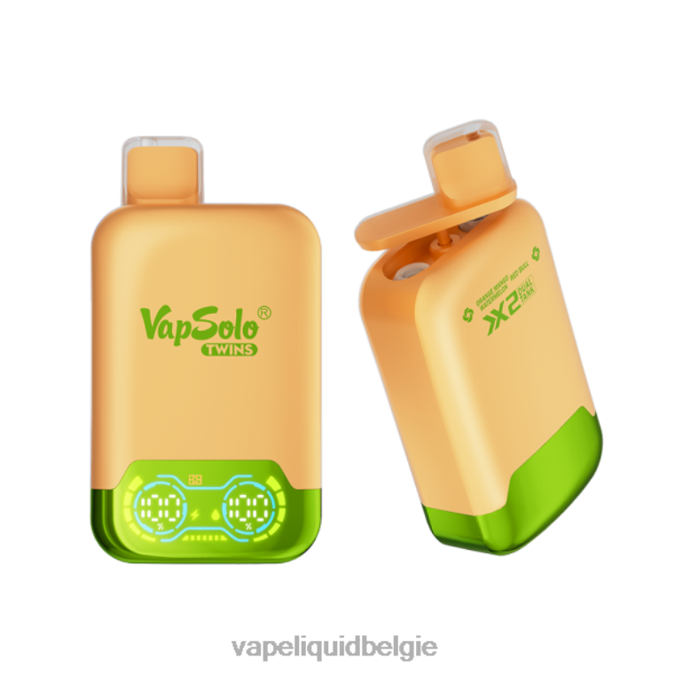 Vapsolo TWINS wegwerp damp oranje mango watermeloen & red bull DZ240142 Vape Liquid