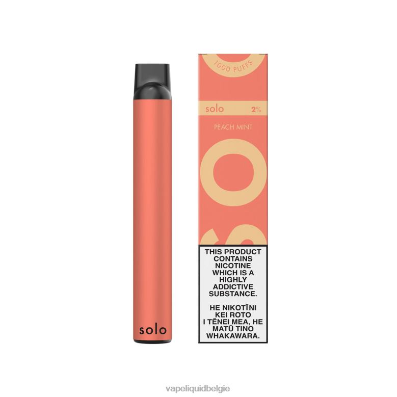E-Liquid Kopen België perzik munt - Solo wegwerp damp 8LV866