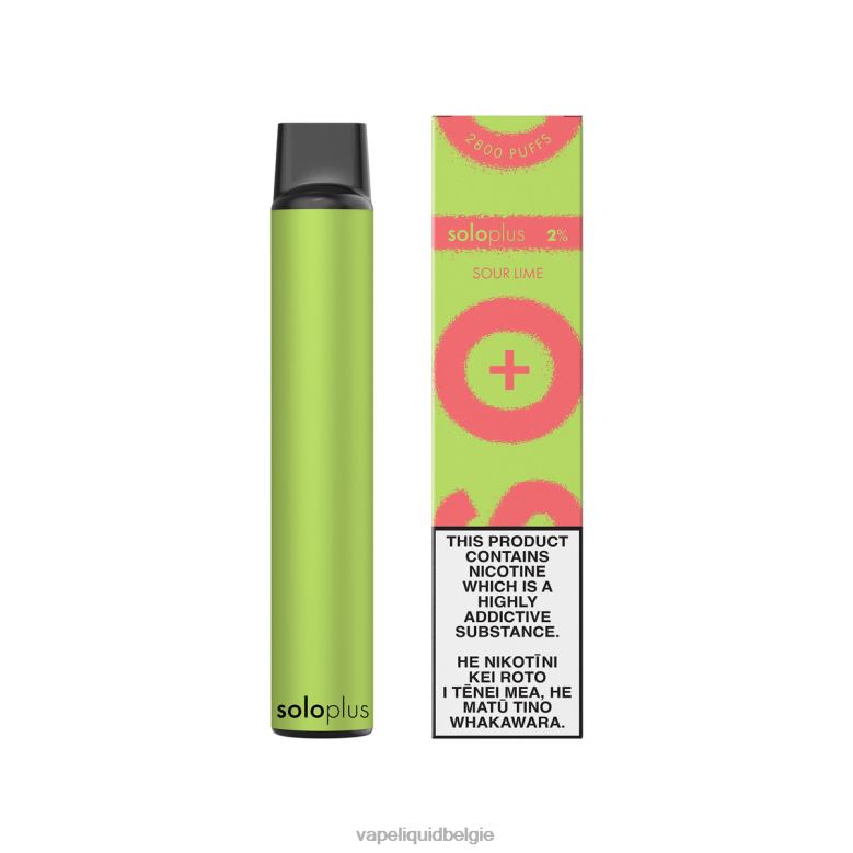 Vape België zure limoen - Solo Plus wegwerp damp 8LV8634