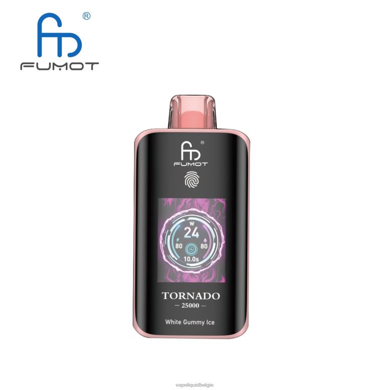 Fumot Tornado 25000 wegwerpdamp wit gomachtig ijs | 4B2XD14 Vape Liquid