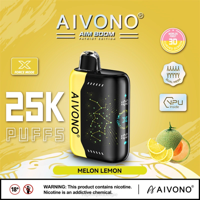 Aivono AIM BOOM 25000 meloen citroen - H8VF348 E-Liquid Kopen België