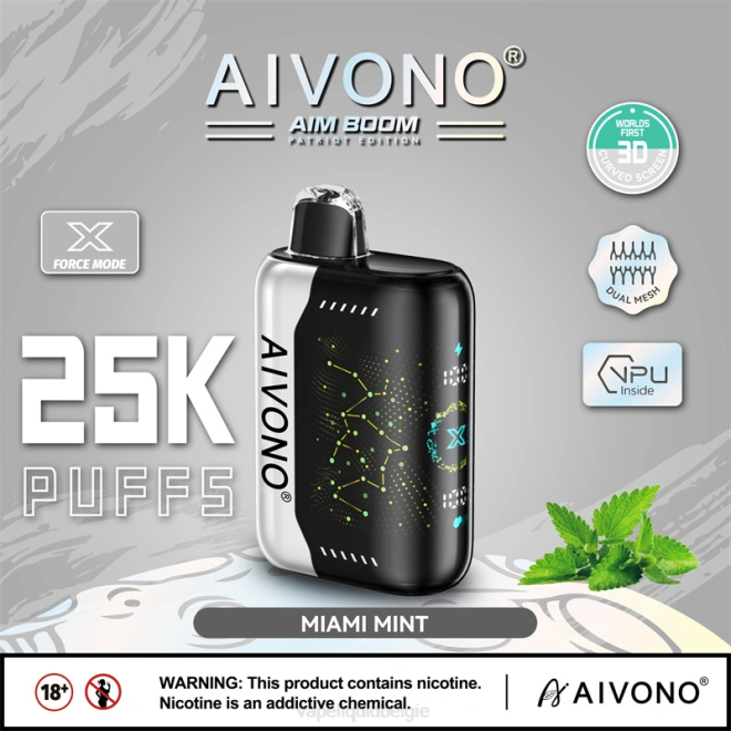 Aivono AIM BOOM 25000 miami munt - H8VF349 Vape België