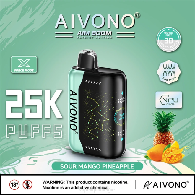 Aivono AIM BOOM 25000 zure mango-ananas - H8VF351 E-Liquid Kopen België
