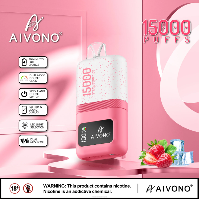 Aivono AIM magic 15000 aardbeien ijs - H8VF71 Vape Liquid