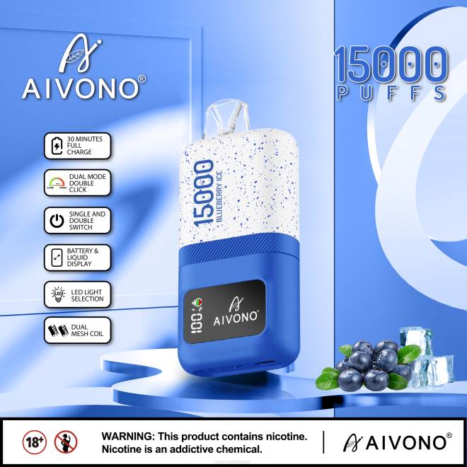 Aivono AIM magic 15000 bosbessen ijs - H8VF68 Vape Liquid