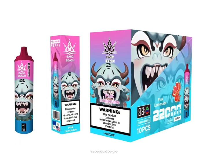 E-Liquid Kopen België 404V15 roze limonade - Bang Beach 22000 trekjes slim scherm