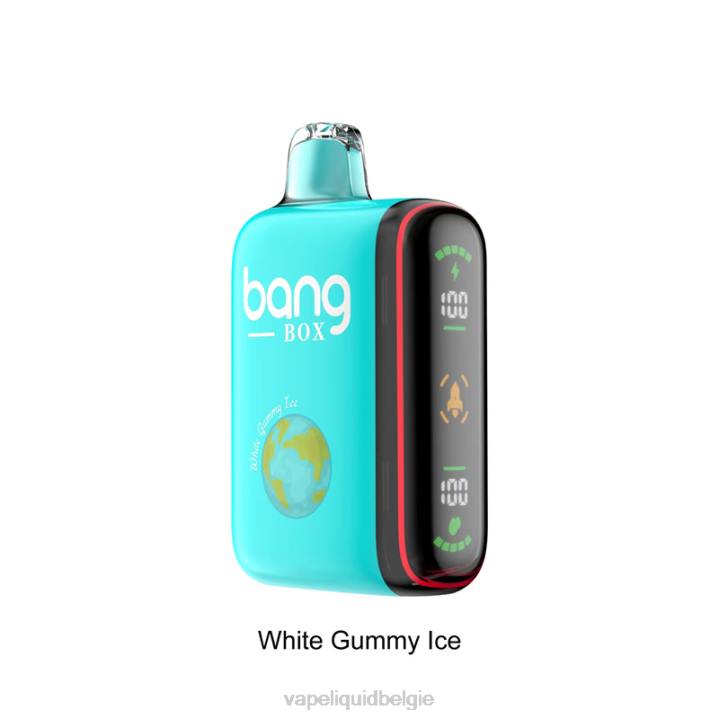 E-Liquid Kopen België 404V30 wit gomachtig ijs - Bang Box Intelligente vermogensweergave van 9000-18000 rookwolken