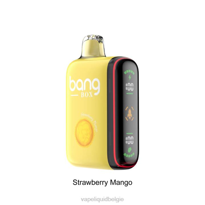E-Liquid Kopen België 404V35 aardbei-mango - Bang Box Intelligente vermogensweergave van 9000-18000 rookwolken