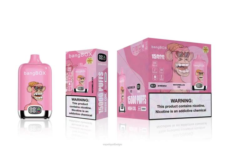E-Liquid Kopen België 404V45 watermeloen ijs - Bang Box 15000 trekjes