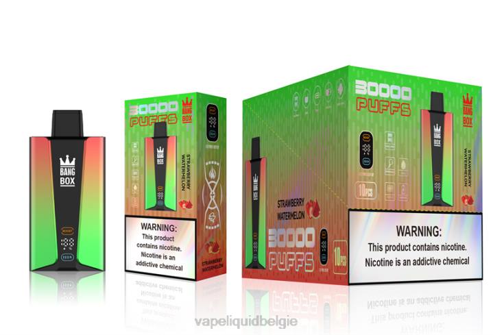 E-Liquid Kopen België 404V75 aardbei watermeloen - Bang Box 30.000 trekjes slim scherm