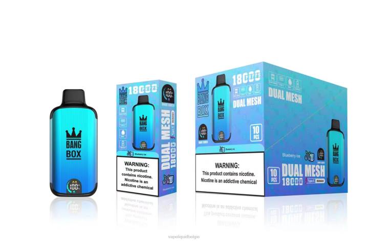 E-Liquid Kopen België 404V90 bosbessen ijs - Bang Box 18000 trekjes