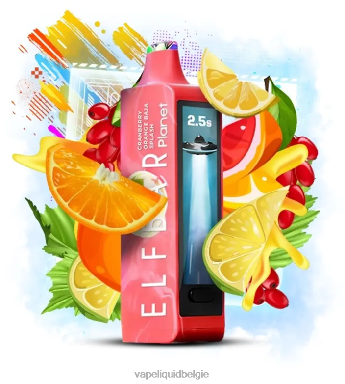 E-Liquid Kopen België T26H630 - cranberry oranje baja splash Elf Bar Planet 25000