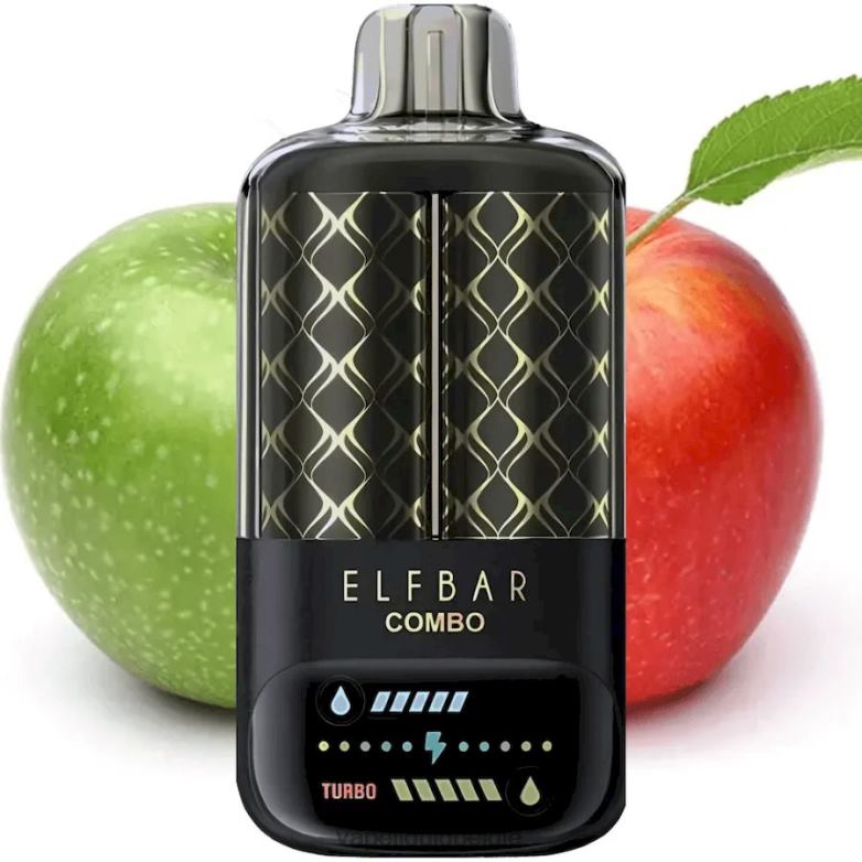 E-Liquid Kopen België T26H63 - groene appel & dubbele appel shisha Elf Bar Combo 25000
