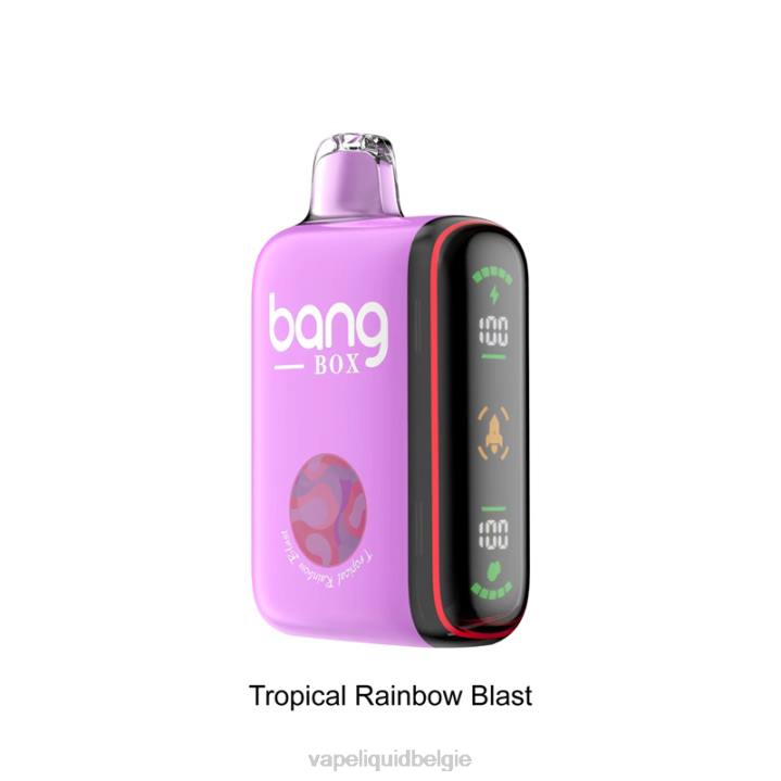 Vape België 404V36 tropische regenboogexplosie - Bang Box Intelligente vermogensweergave van 9000-18000 rookwolken