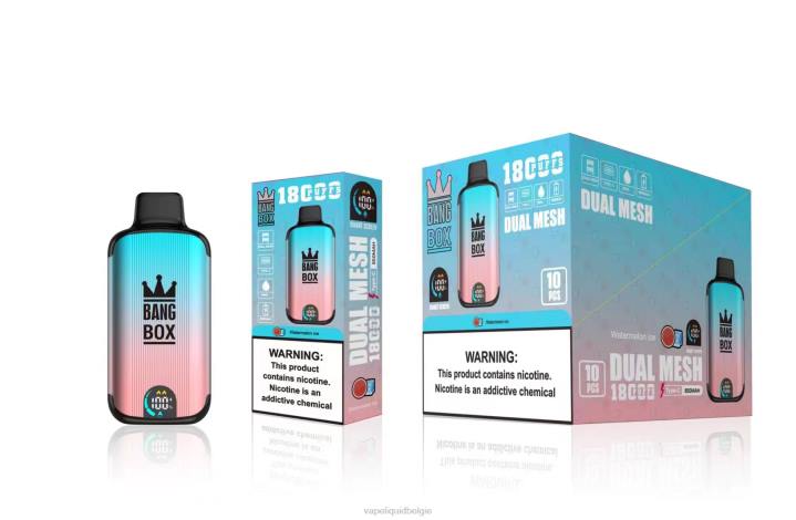 Vape België 404V96 watermeloen ijs - Bang Box 18000 trekjes
