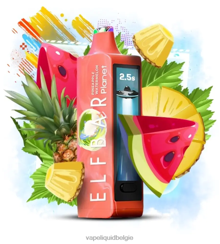 Vape België T26H625 - ananas watermeloen Elf Bar Planet 25000