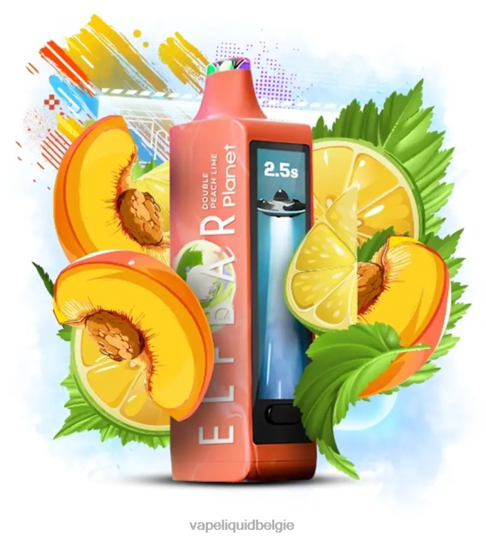 Vape België T26H631 - dubbele perziklimoen Elf Bar Planet 25000