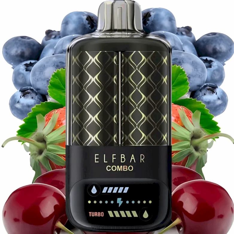 Vape Liquid T26H62 - bosbes zure framboos & kers Elf Bar Combo 25000