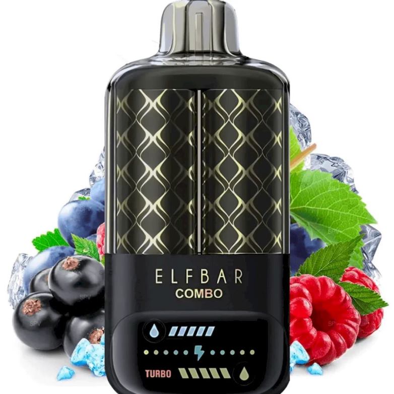 Vape Liquid T26H68 - zwarte bes, framboos en druif Elf Bar Combo 25000