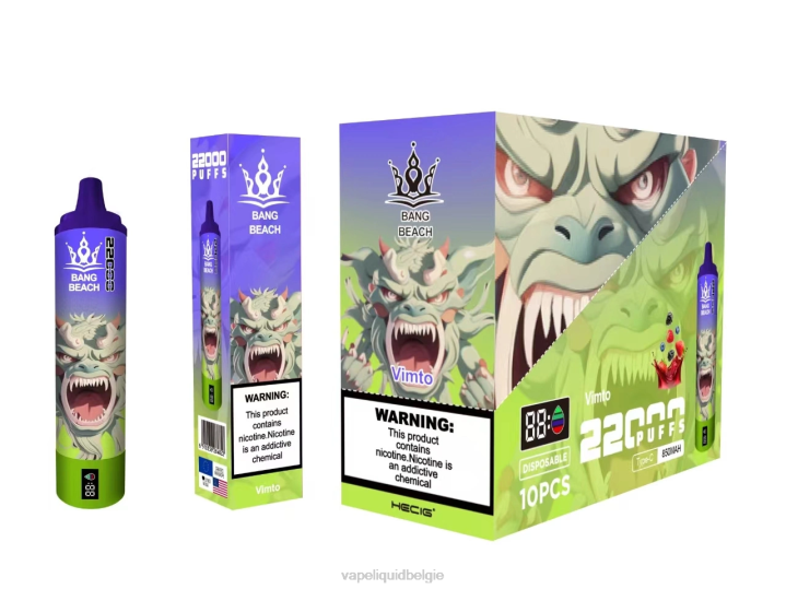 Vape Smaken 404V18 vimto - Bang Beach 22000 trekjes slim scherm