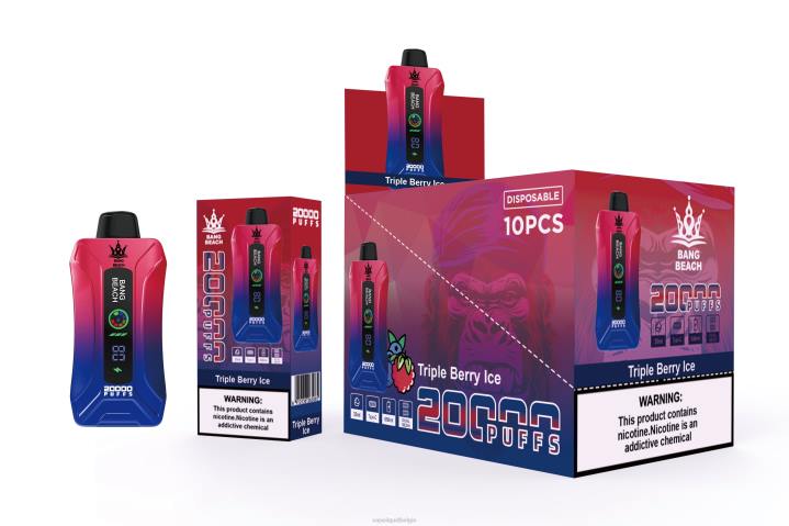 Vape Smaken 404V8 drievoudig bessenijs - Bang Beach 20.000 trekjes slimme schermvape