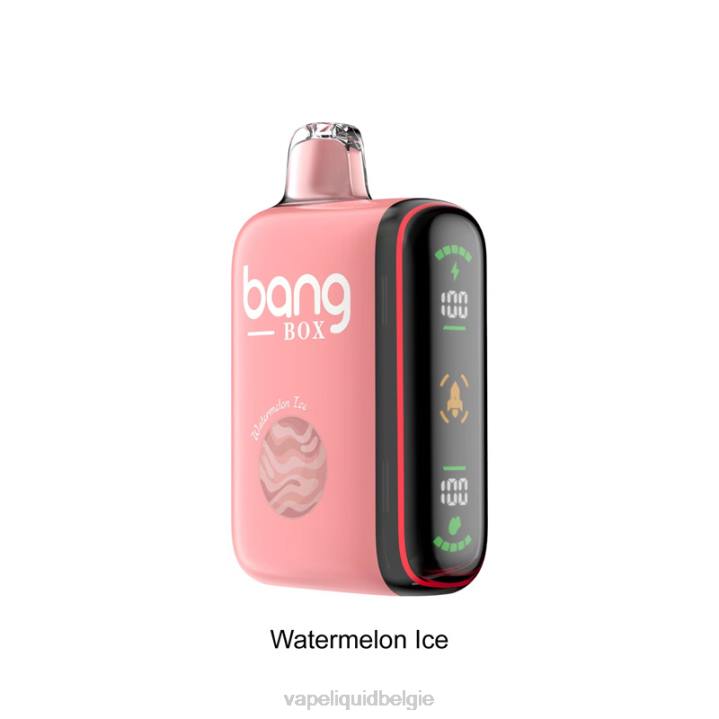 Wegwerp Vape België 404V34 watermeloen ijs - Bang Box Intelligente vermogensweergave van 9000-18000 rookwolken