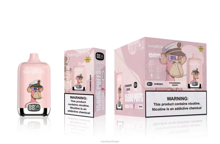 Wegwerp Vape België 404V44 aardbei druif - Bang Box 15000 trekjes