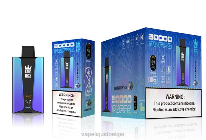 Wegwerp Vape België 404V79 bosbessen ijs - Bang Box 30.000 trekjes slim scherm
