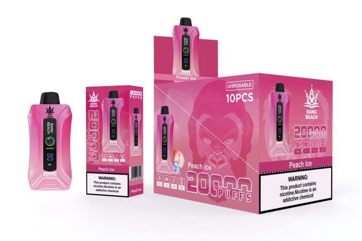 Wegwerp Vape België 404V9 perzik ijs - Bang Beach 20.000 trekjes slimme schermvape