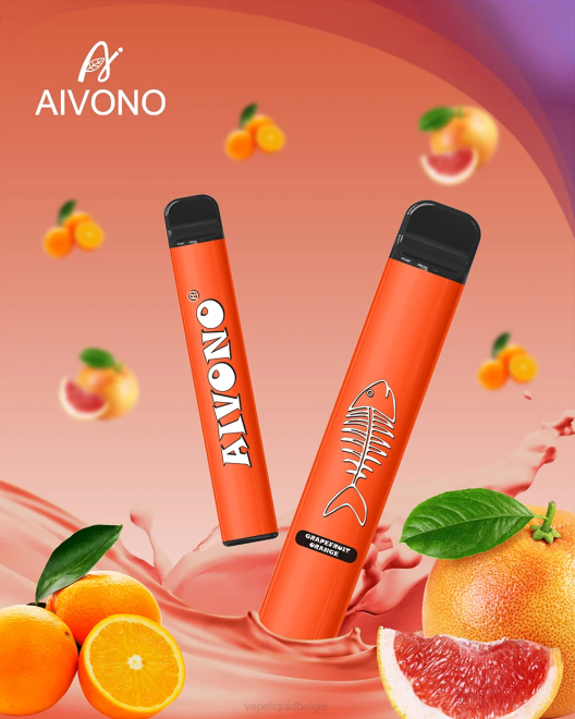 Aivono AIM FISHBONE 600 pompelmoes sinaasappel - H8VF280 Vape België