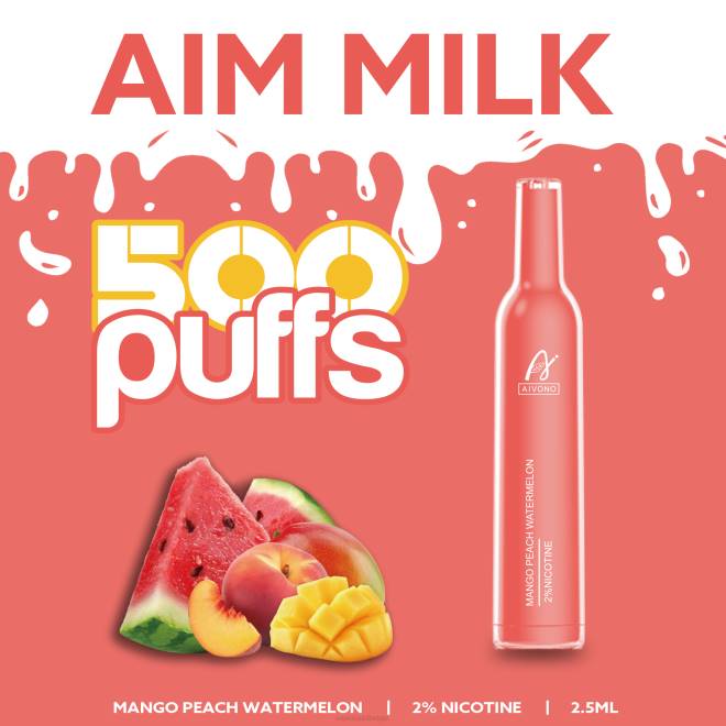 Aivono AIM MILK 500 mango perzik watermeloen - H8VF268 Vape België
