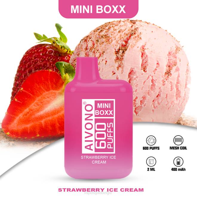 Aivono AIM MINI BOXX 600 aardbeienijs - H8VF232 Vape België