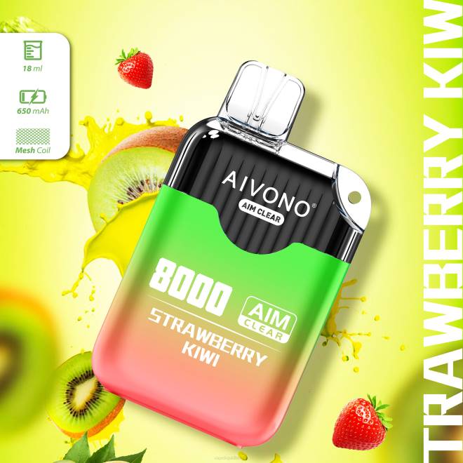 Aivono AIM CLEAR 8000 aardbei-kiwi - H8VF210 E-Liquid Kopen België