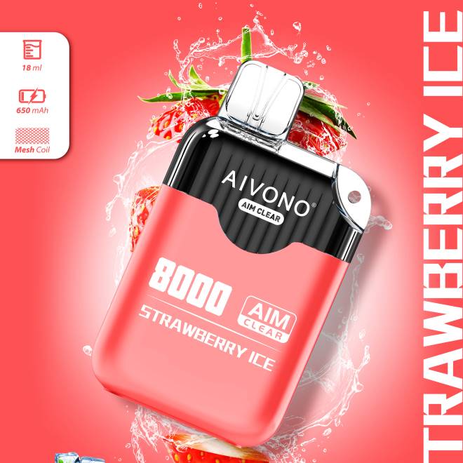 Aivono AIM CLEAR 8000 aardbeien ijs - H8VF205 Vape België