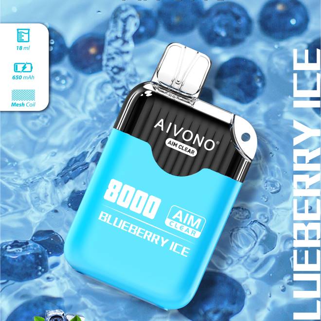 Aivono AIM CLEAR 8000 bosbessen ijs - H8VF206 Vape Liquid