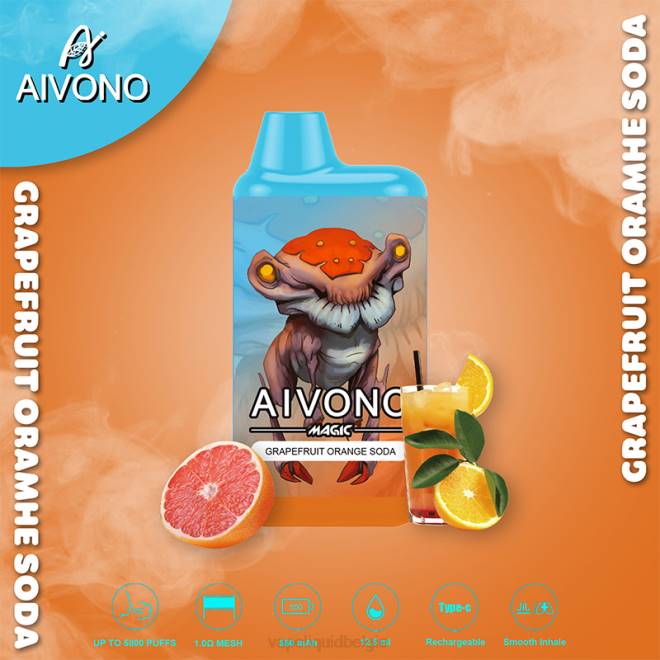 Aivono AIM MAGIC 5800 monddoossigaret grapefruit-sinaasappel frisdrank - H8VF101 Vape Liquid